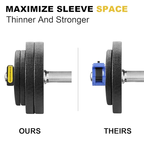 POWER GUIDANCE Abrazaderas de barra olímpicas de 2 pulgadas, abrazaderas de peso antideslizantes de liberación rápida para entrenamiento, levantamiento de pesas, levantamientos olímpicos y