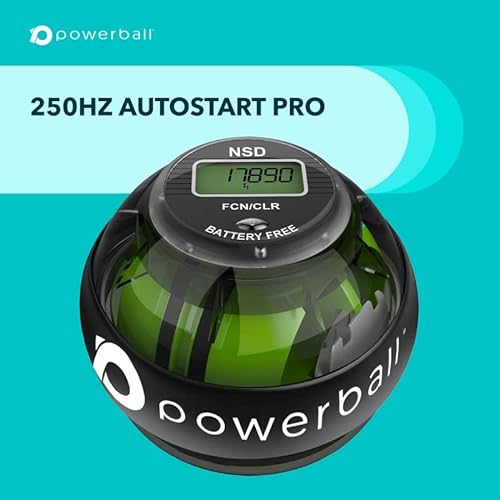 Powerball NSD 280Hz Autostart Ejercitador de Brazo, y Fortalecedor de Antebrazos, Mano y Muñeca, Negro (Pro)