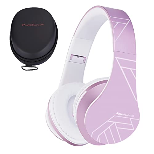 PowerLocus Auriculares para niños, Auriculares Bluetooth para niños, con 85DB Volumen Limitado, Auriculares Plegable con micrófono, Micro SD Slot, Auriculares Inalámbricos y con Cable, con Estuche