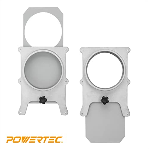 POWERTEC 70135 Puerta de explosión de 4 pulgadas para colector de polvo, accesorios de recogida de polvo