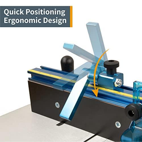 POWERTEC 71536 Deluxe Router Table Fence System 3-3/8" Tall 24" Long