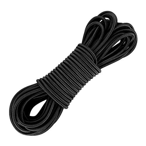 Prasacco Cuerda elástica de 3 mm x 10 m, cuerda elástica fuerte para asegurar, cuerda elástica para barco, camping, remolque, cordones de zapatos, manualidades, proyectos de bricolaje