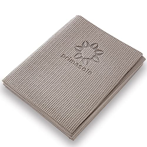 Primasole Esterilla plegable para yoga, viajes, pilates, plegable, fácil de llevar a clase, playa, parque, viajes, picnic, 4 mm de grosor, color marrón tierra gris PSS91NH025A