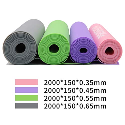 PROIRON Bandas Elasticas Fitness sin Látex Resistencia Bandas de Ejercicios para Pilates Yoga Entrenamiento de Fuerza, Crossfit, Mujer y Hombre en el Hogar Entrenamiento de Fuerza 1.5m/2m