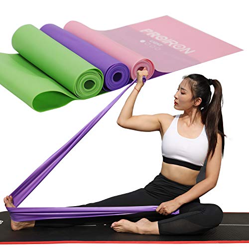 PROIRON Bandas Elasticas Fitness sin Látex Resistencia Bandas de Ejercicios para Pilates Yoga Entrenamiento de Fuerza, Crossfit, Mujer y Hombre en el Hogar Entrenamiento de Fuerza 1.5m/2m