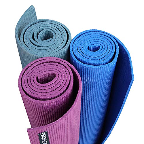 PROIRON Esterilla Yoga, Colchoneta Deporte Fitness con Bolso Portátil de Viaje Gratuito, Yoga Mat para Pilates Ejercicios Fitness Gimnasia Estiramientos, 3.5mm-Púrpura