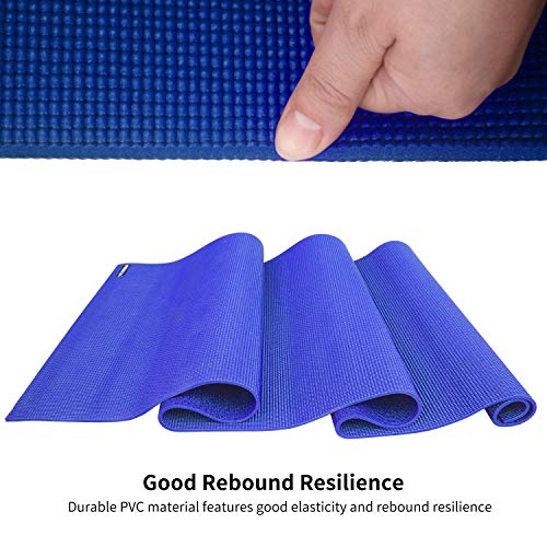 PROIRON Esterilla Yoga, Colchoneta Deporte Fitness con Bolso Portátil de Viaje Gratuito, Yoga Mat para Pilates Ejercicios Fitness Gimnasia Estiramientos, 6mm-Azul