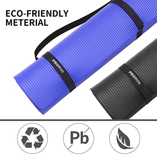 PROIRON Esterilla Yoga Gruesa 10/15mm, Antideslizante Colchoneta Deporte Fitness, Yoga Mat para Pilates Ejercicios Fitness Gimnasia Estiramientos