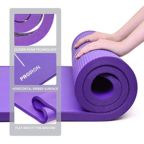 PROIRON Esterilla Yoga Gruesa - Colchoneta Antideslizante NBR para Pilates Ejercicios Fitness Gimnasia Estiramientos