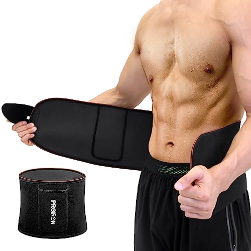 PROIRON Faja Reductora Abdomen Mujer y Hombre, Fajas Adelgazante de Neopreno para Gimnasio, Cinturón Lumbar Abdominal para ​Fitness y Deporte, Faja Lumbar Abdominal con Efecto Sauna