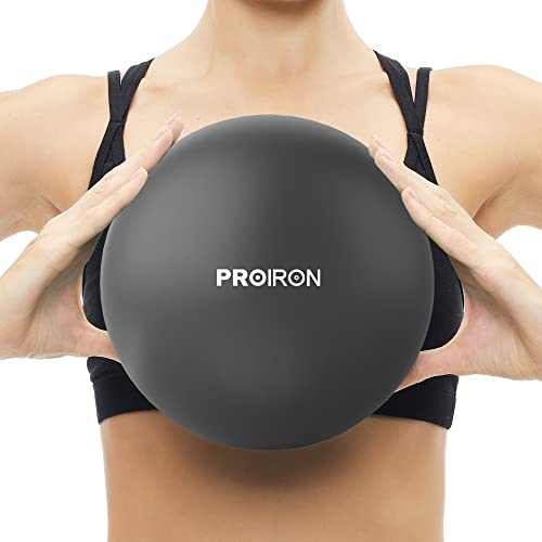 PROIRON Pelota de Pilates de 25 cm, Pelotas de Ejercicio Pequeñas, Mini Pelota de Pilates Suave Antideslizante para Gimnasio, Yoga, Masaje y Pilates en Casa (Negro)