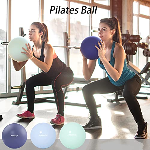 PROIRON Pelota de Pilates de 25 cm, Pelotas de Ejercicio Pequeñas, Mini Pelota de Pilates Suave Antideslizante para Gimnasio, Yoga, Masaje y Pilates en Casa, Verde