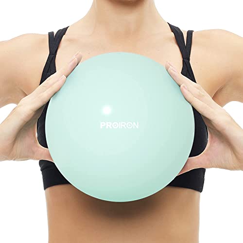 PROIRON Pelota de Pilates de 25 cm, Pelotas de Ejercicio Pequeñas, Mini Pelota de Pilates Suave Antideslizante para Gimnasio, Yoga, Masaje y Pilates en Casa, Verde