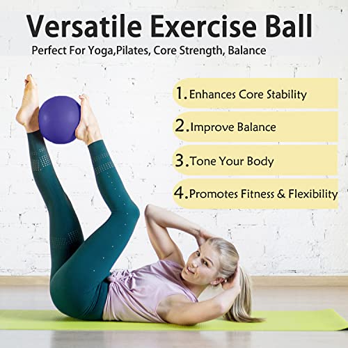 PROIRON Pelota de Pilates de 25 cm, Pelotas de Ejercicio Pequeñas, Mini Pelota de Pilates Suave Antideslizante para Gimnasio, Yoga, Masaje y Pilates en Casa, Verde