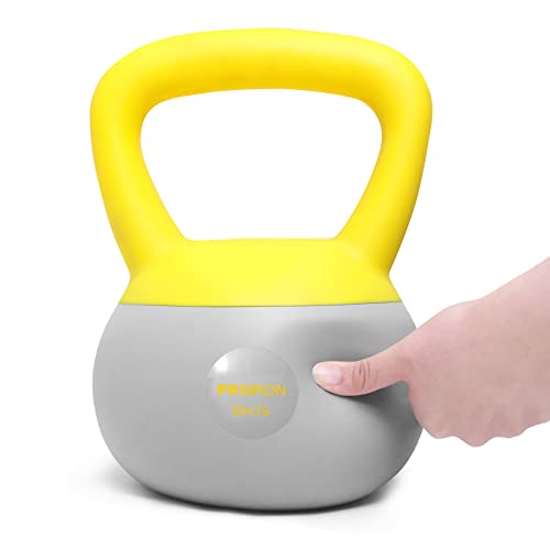 PROIRON Pesa Rusa Blandas de 6kg, Kettlebell con Mango Antideslizante Relleno de Arena de Hierro para Ejercicios y Entrenamientos en Casa y Gimnasio