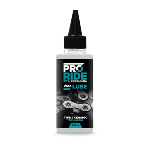 PRORIDE Wax Lube - Lubricante cadena bicicleta - Lubricante en cera - PTFE & Ceramic Tecnology - 150 ml, Blanco