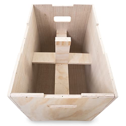 ProsourceFit 3-in-1 Wood Plyometric Jump Box, 24-Inch Length x 16-Inch Width x 20-Inch Height