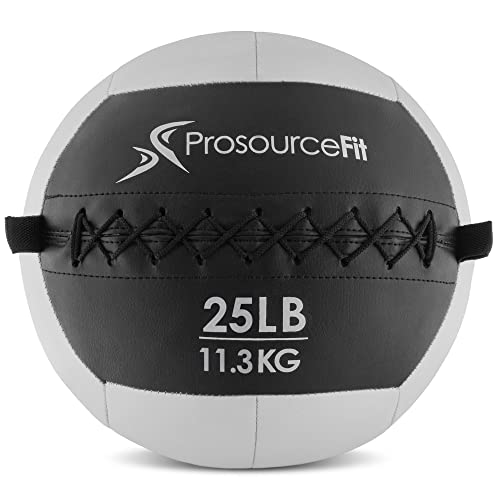 ProsourceFit Balones medicinales Suaves, balones de Pared y Ejercicios dinámicos de Cuerpo Completo. 25 Libras.