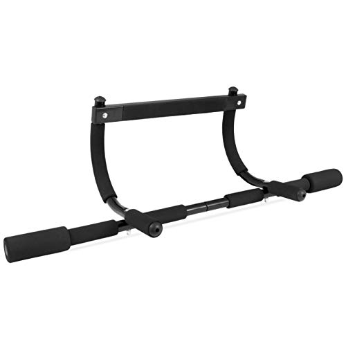 ProsourceFit Multi-Grip Lite Pull-Up Bar, Montaje en puerta, Acero Aleado, Negro