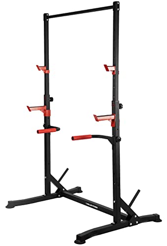 Pull up Fitness Squat Rack v2/Barra de tracción Ajustable/Barra Fija/Developper reclinado/Pull up Bar/Jaula de Squat/ DIPS BAR de Metal