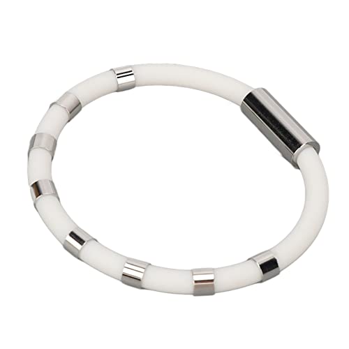 Pulsera Antiestática, Muñequeras Antiestáticas, Pulseras de Silicona Ajustables, Elimina la Estática del Cuerpo, Elimina la Electricidad Estática en la Puerta del Automóvil Y la Ropa,(Blanco)