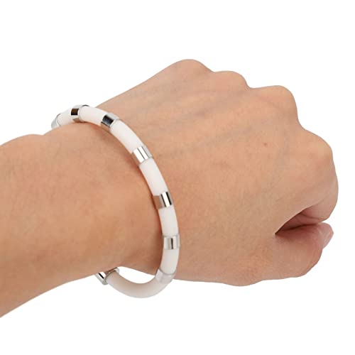 Pulsera Antiestática, Muñequeras Antiestáticas, Pulseras de Silicona Ajustables, Elimina la Estática del Cuerpo, Elimina la Electricidad Estática en la Puerta del Automóvil Y la Ropa,(Blanco)