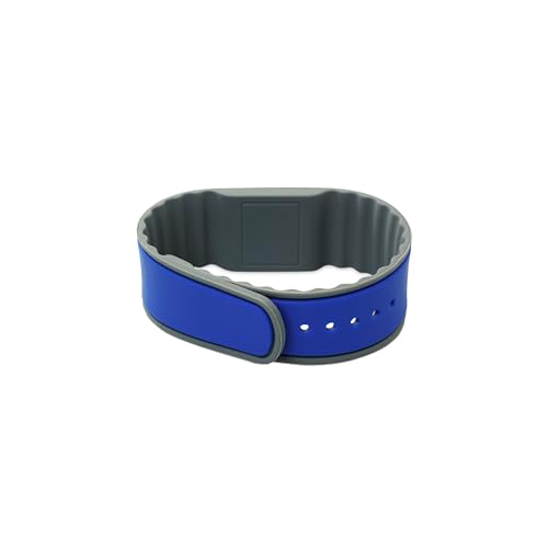 Pulsera de la NFC, Adecuado para los contactos, el Comercio, los Deportes, 924 Bytes (NTAG 216), Resistente al Agua, Azul/Gris, Ajustables