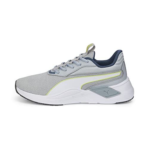 PUMA Lex Better Wn's, Zapatillas de gimnasio, Mujer, Platinum Gray-Light Lime, 38.5 EU