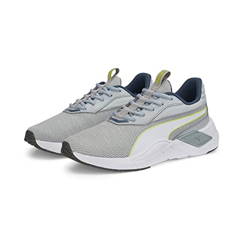 PUMA Lex Better Wn's, Zapatillas de gimnasio, Mujer, Platinum Gray-Light Lime, 38.5 EU