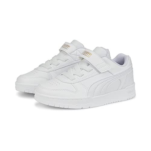 PUMA Rbd Game Low Ac Ps, Zapatillas Unisex niños, Puma White Puma White Puma Team Gold, 29 EU