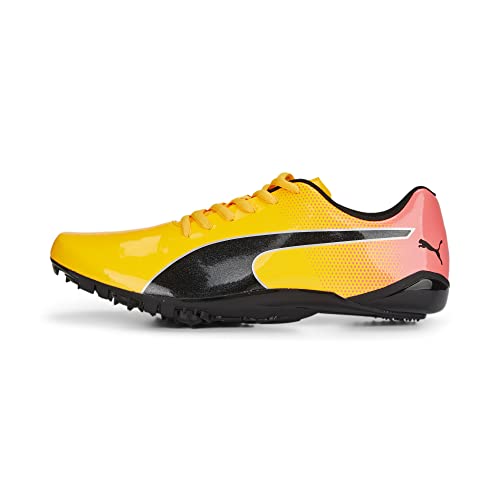 PUMA Unisex Adults' Sport Shoes EVOSPEED PREP SPRINT 3 Track & Field Shoes, SUN STREAM-SUNSET GLOW-PUMA BLACK, 42