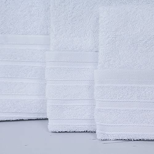 Purpura Home Toallas Colección 500gr. algodón Peinado Toallas de baño | Manos, Cara, Gimnasio y SPA (Blanco, Sabana 100X150)