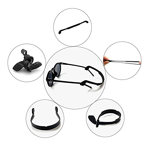 QEEQPF 10 piezas de correas de neopreno antideslizantes para gafas (incluidas dos correas de silicona), utilizadas para deportes de natación, gafas de sol, de lectura y antiparras.