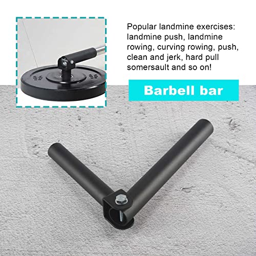 Qeunrtiy Accesorio de Barra en T para Barra de Barra de 1 Pulgada o 2 Pulgadas Entrenamiento de MúSculos de Espalda de Acero de Resistencia Equipo de Ejercicio de Gimnasio, 25 Mm