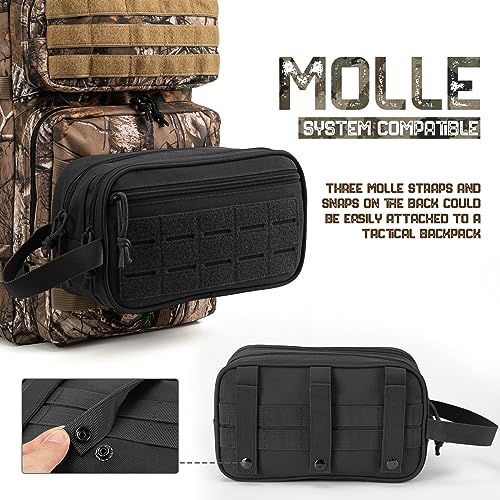 QT&QY Bolsa táctica de Aseo para Hombres, Bolsa de higiene, Herramienta Militar EDC, Bolsas Molle, pequeño Kit de Aseo para Hombres, Kit de Afeitado para Hombres, Bolsas de Ducha de Viaje