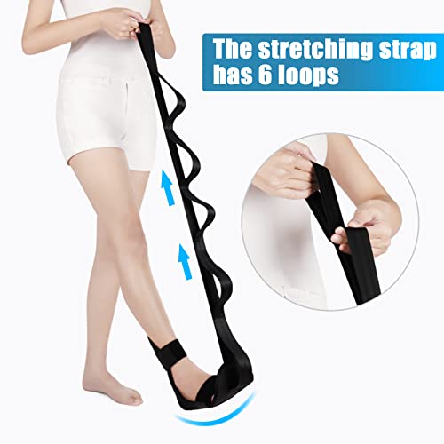 Quelcc Cinturón de Estiramiento de Yoga, Banda de Estiramiento de Fitness, Yoga Stretching Strap, Correa de Ejercicio de Estiramiento de Múltiples Bucles, para Ejercicios Físicos, Yoga, Ballet