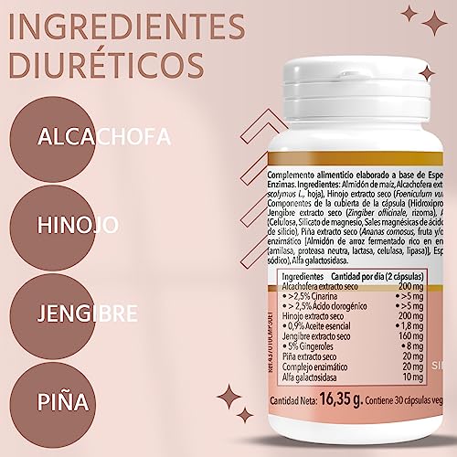 Quemagrasas Potente Para Adelgazar De Forma Natural. Pastillas Para Adelgazar Muy Rápido Y Eliminar Grasa Abdominal Con Alcachofa, Hinojo, Jengibre Y Piña. 100% Vegano Y Sin Gluten. 30 Cápsulas