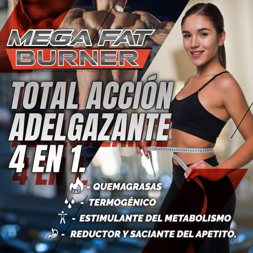 Quemagrasas potente para Adelgazar | Elimina grasa muy rápido, supresor del apetito y estimulante del metabolismo | Garcinia Cambogia, L-Carnitina, Té Verde | Fórmula natural | 100 cápsulas