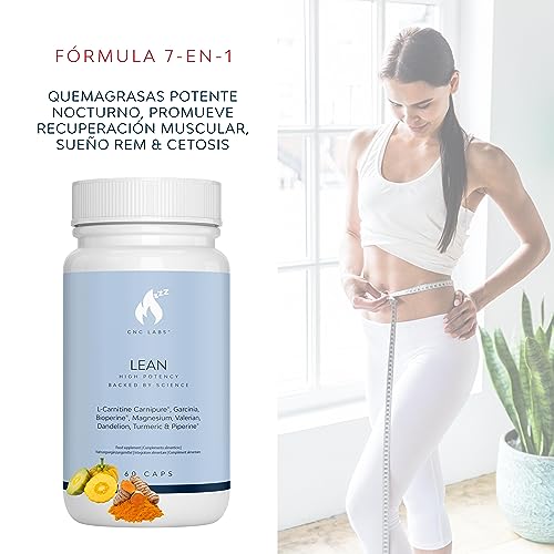 Quemagrasas Potente para Adelgazar LEAN, Quemagrasas Nocturno SIN CAFEINA, Pastillas para Adelgazar Muy Rapido, Recuperacion & Sueño REM, L Carnitina, Garcinia, BIOPERINE, Valeriana & Magnesio