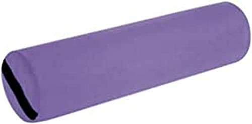 QUIRUMED Cojín Rodillo, 55 x 15 cm, Color Morado, Polipiel, Relleno de Espuma, para Yoga, para Fitness, para Masaje