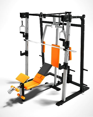 QWORK 2 Piezas Manijas de Gimnasio con Empuñaduras de Goma, Accesorios para Máquina de Cable