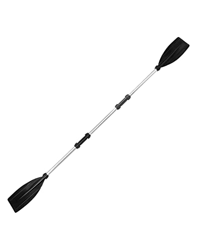 QWORK® Remo Kayak Doble de Aluminio para Kayak, canotaje, piragüismo, combinación Libre de 125~206 cm