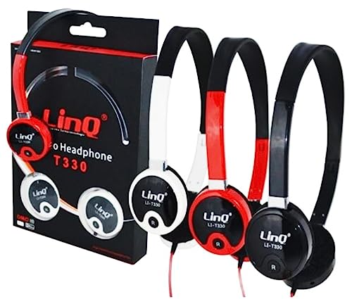 r2digital Auriculares para juegos de música y deportes T330, auriculares para juegos profesionales, auriculares para correr y gimnasio con cable, auriculares para juegos de diadema (auriculares T330)