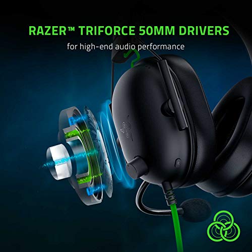 Razer BlackShark V2 X - Auriculares Gaming (Auriculares con cable con controlador de 50 mm, supresión de ruido para PC, Mac, PS4, Xbox One y Switch) Negro