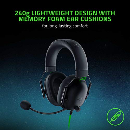 Razer BlackShark V2 X - Auriculares Gaming (Auriculares con cable con controlador de 50 mm, supresión de ruido para PC, Mac, PS4, Xbox One y Switch) Negro