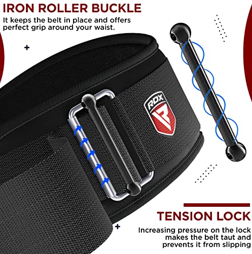 RDX 6.5” Gimnasio Cinturón Musculacion Levantamiento de Pesas, Soporte Lumbar Acolchado, Entrenamiento Peso Belt para Halterofilia Powerlifting Fitness Gym Casa Ejercicio, Hombre Mujeres