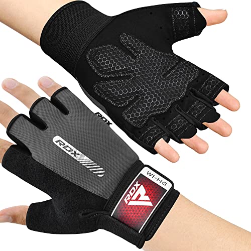 RDX Guantes Gimnasio Transpirable Gel Acolchado Antideslizante, Fitness Sports Guante Protección Palma Hombre y Mujer Entrenamiento Ciclismo Equipo de Gimnasio en Casa para Ejercicio