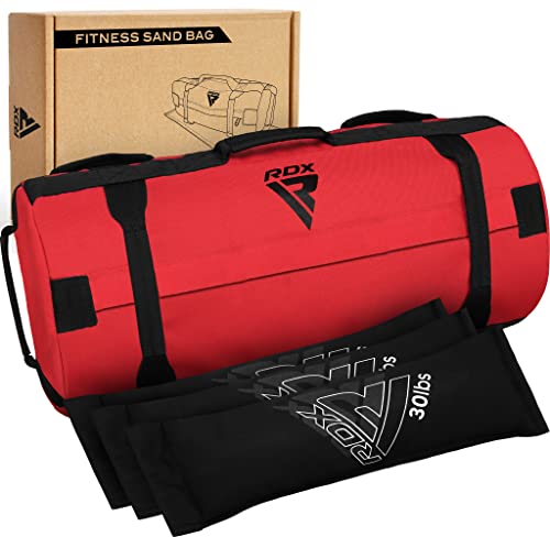 RDX Sandbag Bolsa de Arena Entrenamiento, 2kg a 90kg Bolsas Peso Fitness Levantamiento, Saco de Arena con Vacía Bolsas Ajustable para Gym Funcional y Potenciamiento Muscular - Vendido como SIN LLENAR