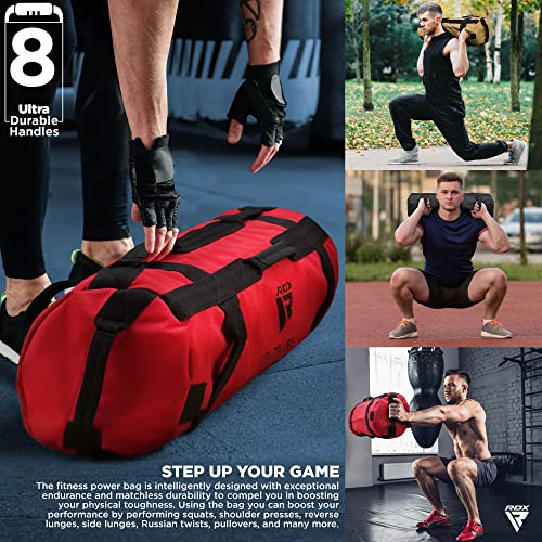 RDX Sandbag Bolsa de Arena Entrenamiento, 2kg a 90kg Bolsas Peso Fitness Levantamiento, Saco de Arena con Vacía Bolsas Ajustable para Gym Funcional y Potenciamiento Muscular - Vendido como SIN LLENAR