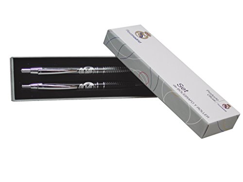 Real Madrid CF - Set de Bolígrafo y Rollerball de Metal, Producto Oficial (CyP Brands)